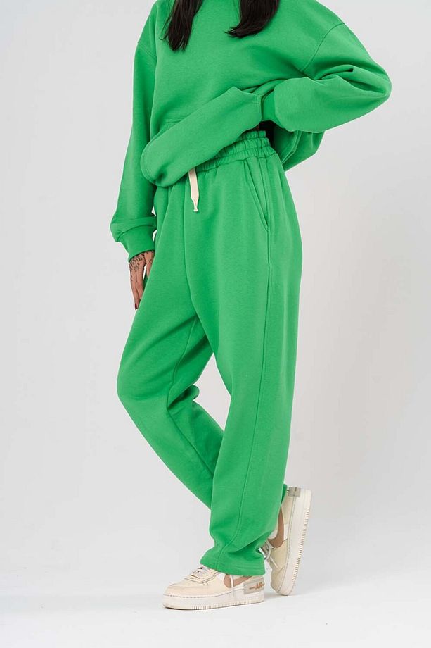 Basic Şardonlu Baggy Eşofman Alt - 4
