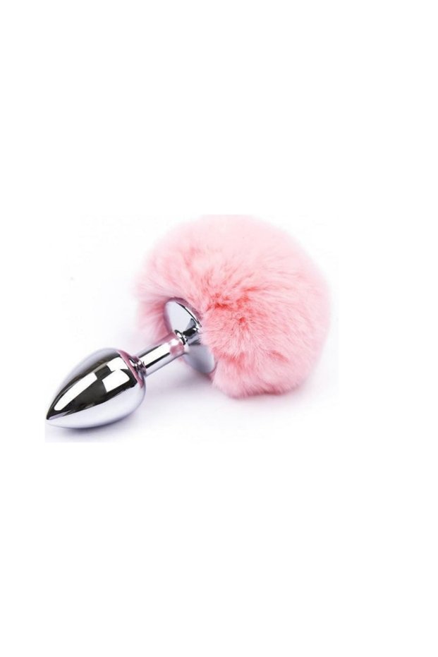 Pembe Ponpon Kuyruklu Anal Plug Tıpa