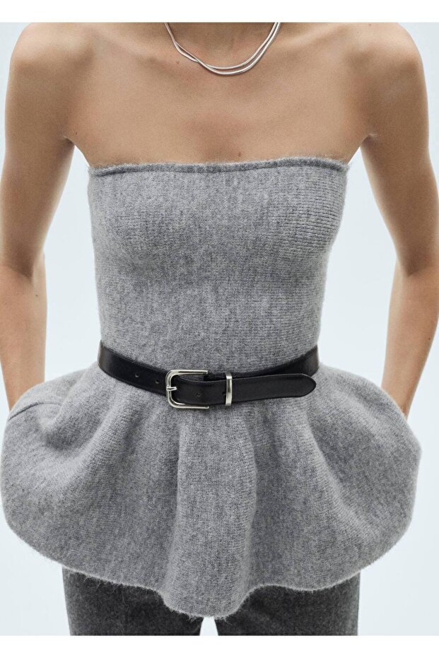 Straplez triko bluz - 1