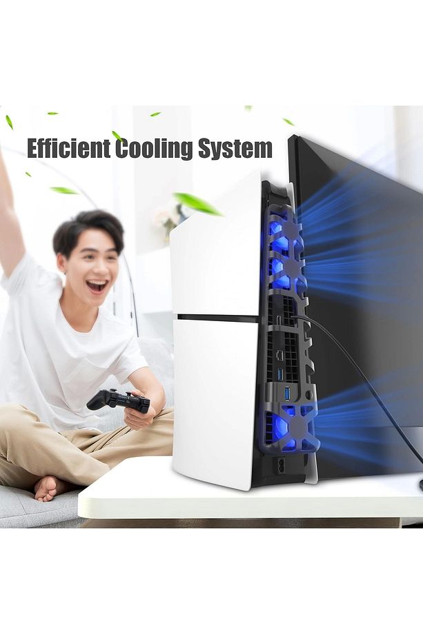 Hepu TP5-3538S PS5 Slim Disk Slim Dijital Konsolu İçin Soğutma Fanı Termometreli - 6