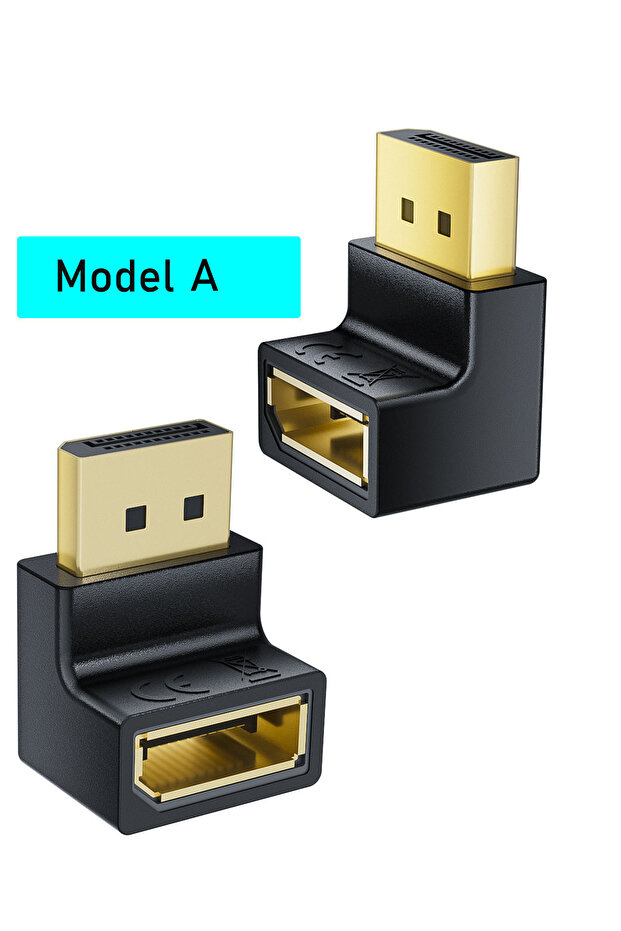 محول كابل DisplayPort بزاوية 90 درجة، محول DisplayPort بزاوية يمين/يسار، محول DisplayPort 1.