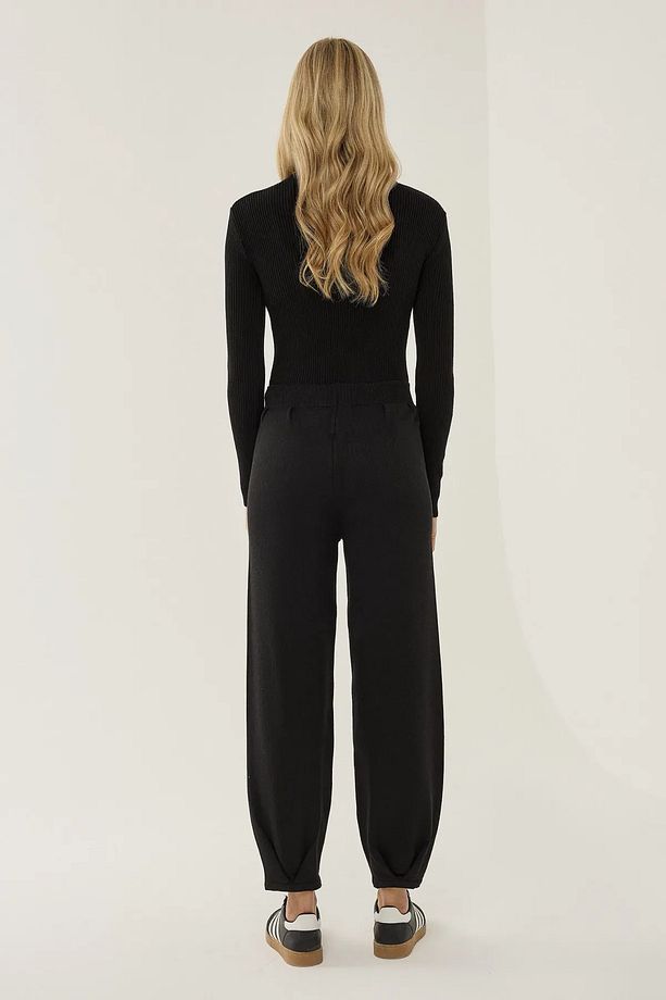 Yüksek Bel Triko Jogger Pantolon - 4