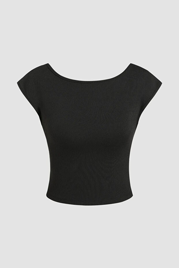 Sırtı Açık Crop Top - 2