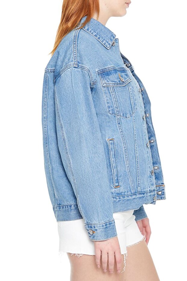 Oversize Trucker Kot Ceket - 3