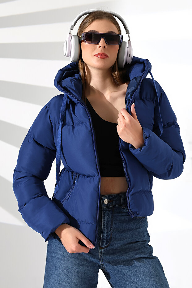 Kadın Kapüşonlu Şişme Mont - 3