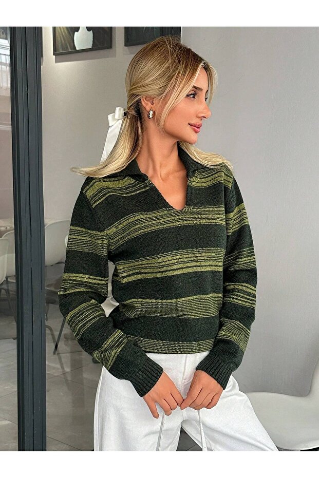 طوق بولو أخضر داكن حبل مخصص - 4