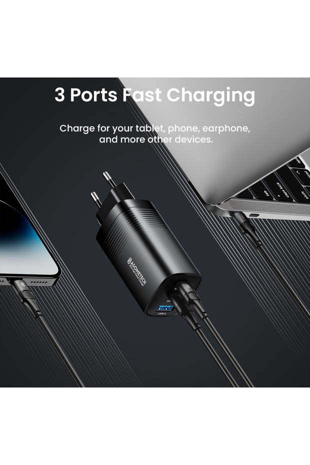 65W Gan USB C Charger Pps 45W Pd Qc 3.0 Type C Fast Charging for Samsung iPhone 15 14 13 Pro Phone... - 5