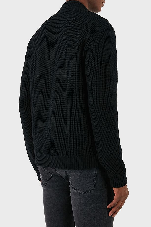 Yünlü Logolu Regular Fit Dik Yaka Hırka Erkek HIRKA 6D1BY2 1MF9Z 0999 - 2