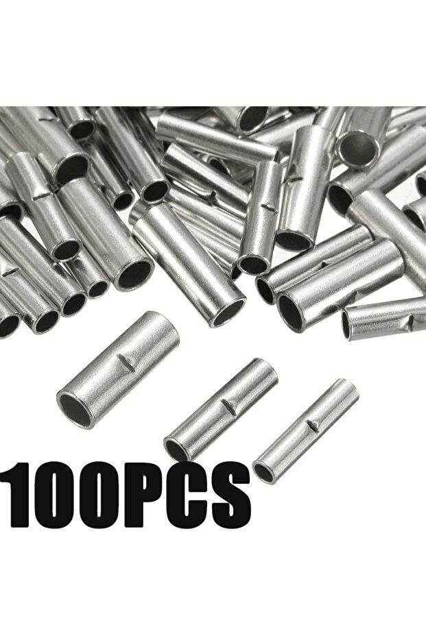 100Pcs Aluminium Material Uninsulated Terminal 0.5mm2-6.0mm2 Bootlace Ferrules Cord End Electrica...