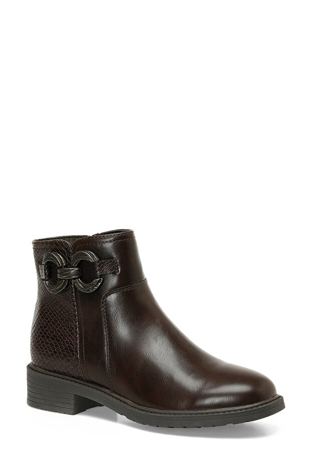 324073.Z 4PR Kahverengi Kadın Düz Bot - 2