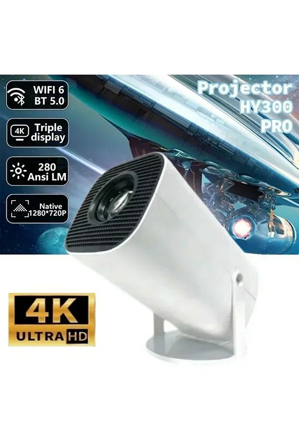 HY300 Upgraded P30 Projector 4K 1080P Android 11 Mini Smart Portable Projector WiFi6 Compatible w... - 9