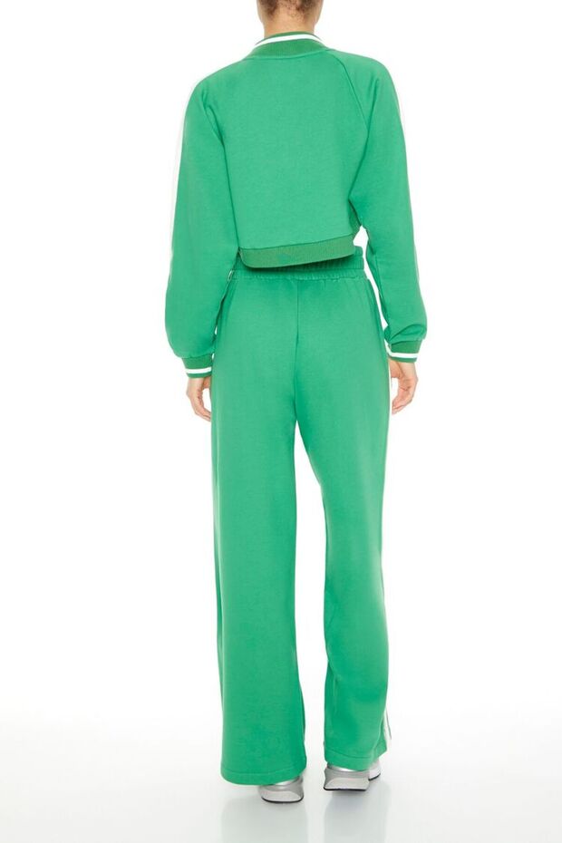 Striped-Trim Eşofman Altı - 4