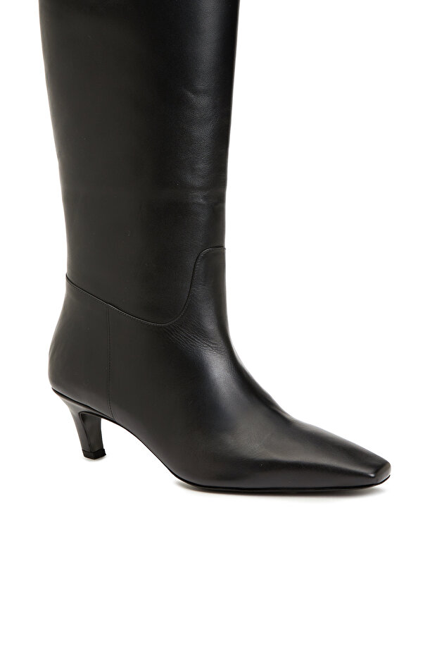 Siyah Kadın Deri Çizme - 6