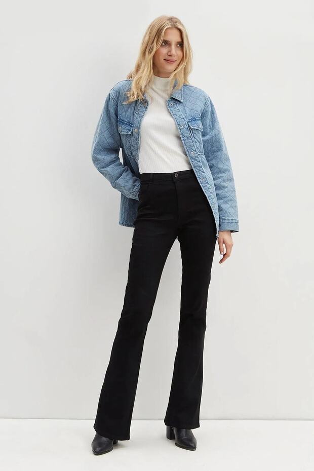 Black Flared Jeans - Lycra Stretch Jeans