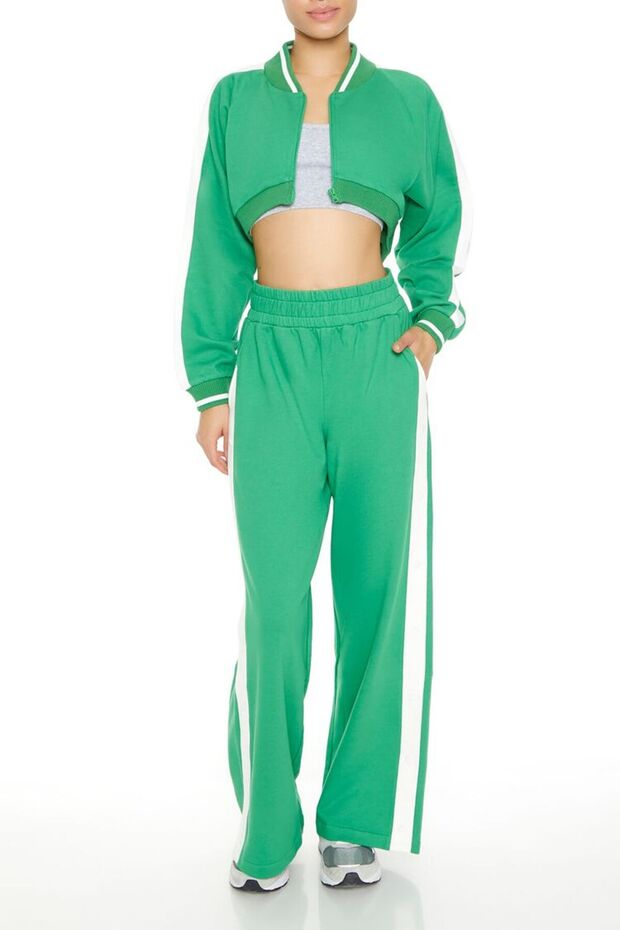 Striped-Trim Eşofman Altı - 2