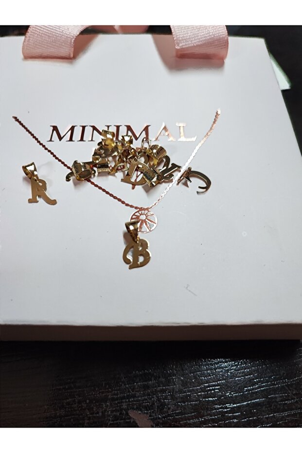 Altın Harf Kolye Ucu "Monotype" - 2