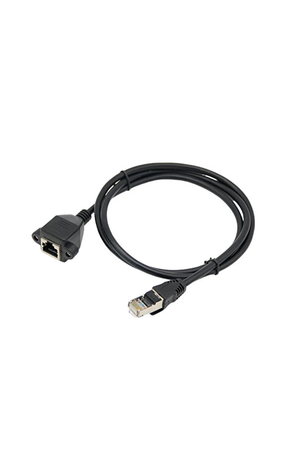 0.3m Black RGEEK 8P8C FTP STP UTP RJ45 Cable Male To Female 1000M Speed Cat5 Cat6e Screw Panel Mount
