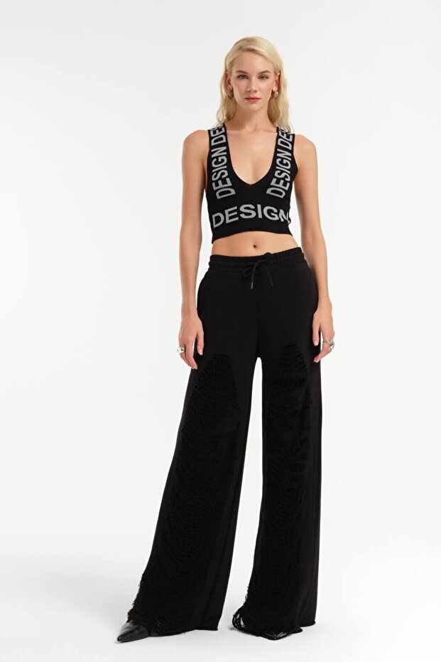 Örme Design Yazılı Crop - 4