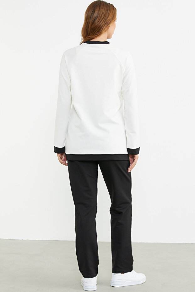 Ecru Tunic and Tracksuit Set - Color Combination - 6