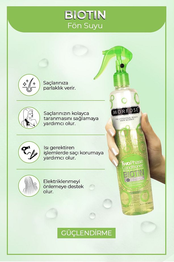 Çift Fazlı Biyotin Içerin Fön Suyu 400 ml - Tüm Saç Tipleri - 2