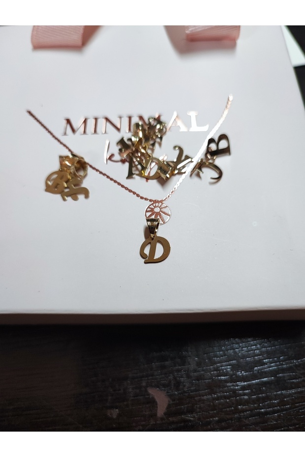 Altın Harf Kolye Ucu "Monotype" - 1