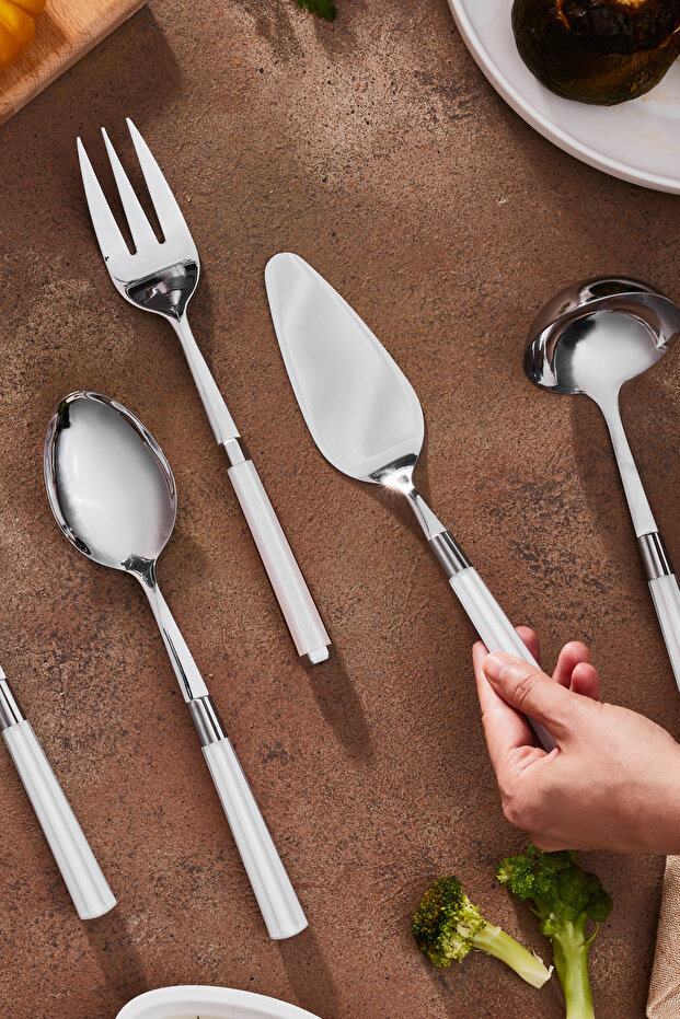 Fluca 5 Parça Servis Seti Beyaz - 3