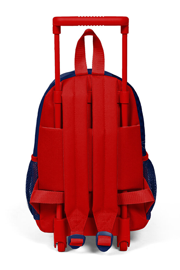 Little Nest Squeegee Backpack Navy Blue Red Spider Patterned Two Compartments 24017 - 5