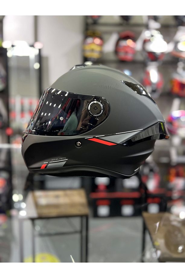 Helmets Targo S Solid A1 Mat Kask Şeffaf Vizör - 5