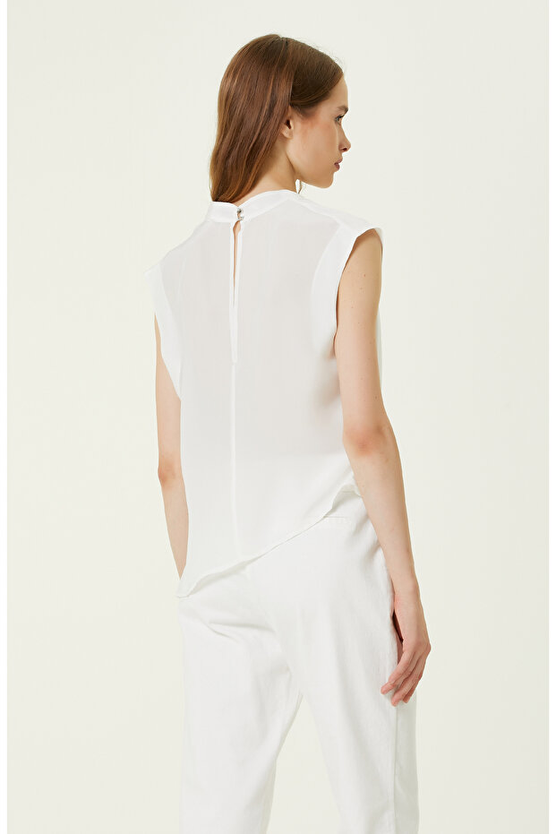 Limited Ekru Ipek Bluz - 5