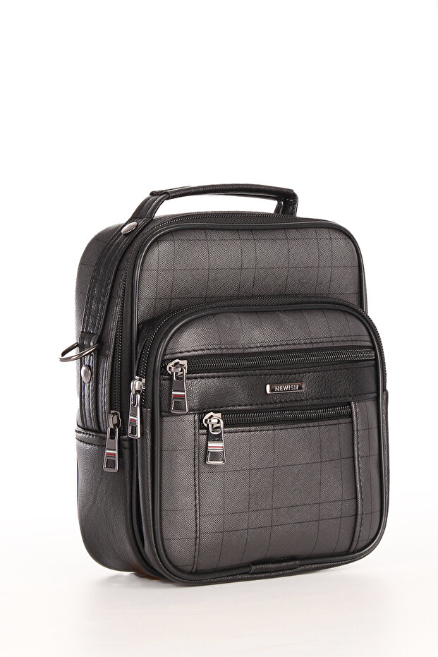2045 Medium Size Without Case Plaid Hand and Shoulder Bag Black