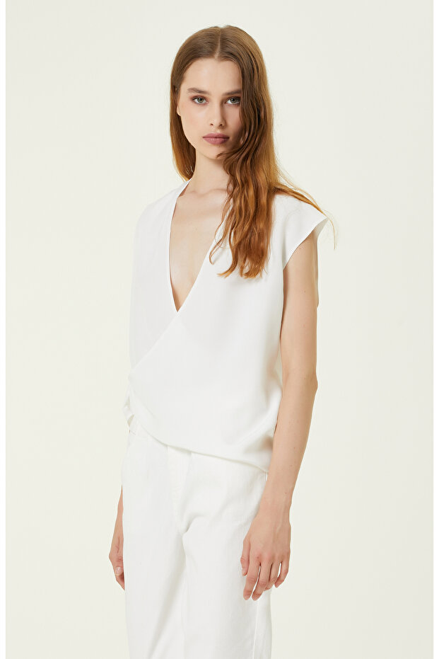 Limited Ekru Ipek Bluz - 3