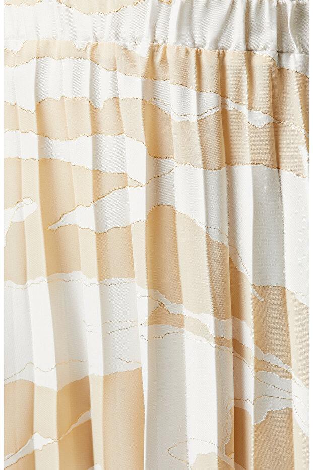 Ekru Midi Boy Etek - 4