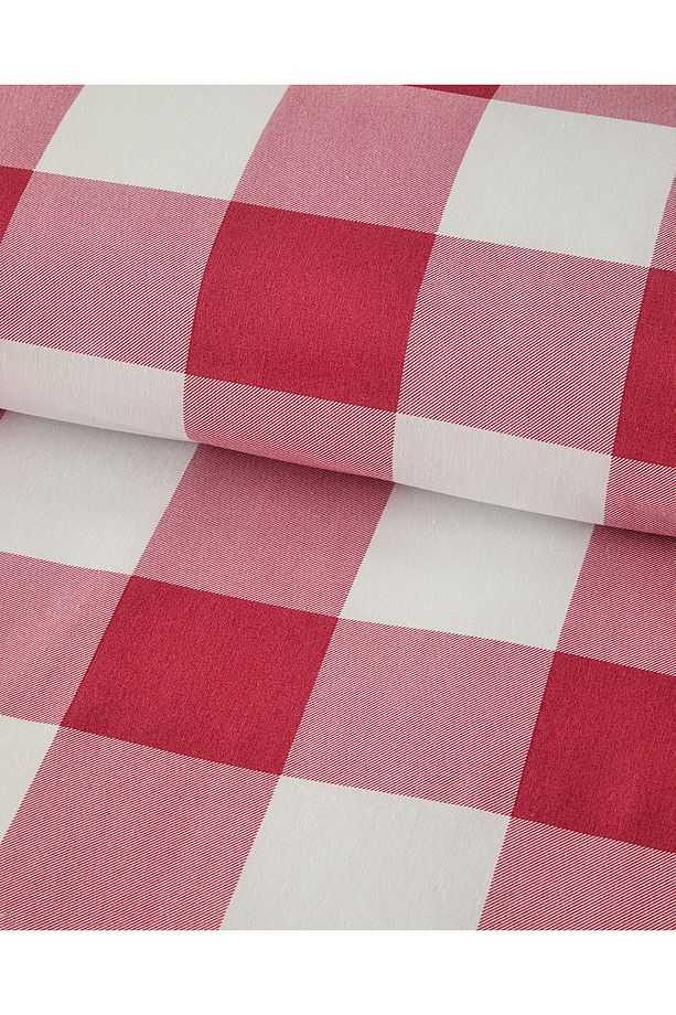 Gingham Tek Kişilik Nevresim Seti Pembe - 1