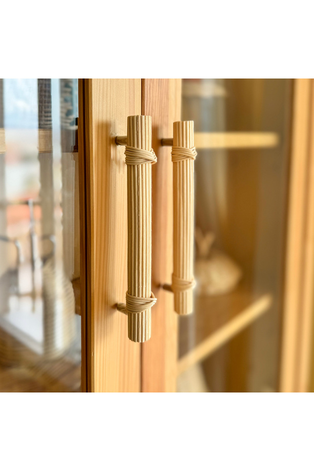 96 mm Rattan Kulp -Dolap Kulp -Çekmece Kulp- Hasır Kulp- ahşap kulp- 9.6 cm kulp-uzun kulp - 1