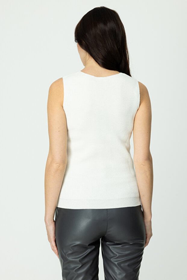 V Yaka Simli Süveter - 4