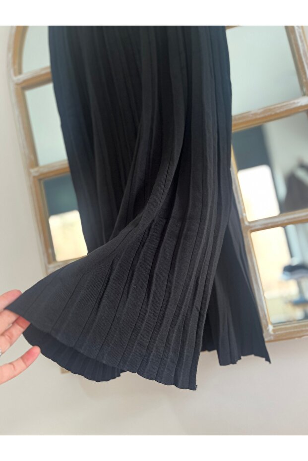 Piliseli Triko Etek (SİYAH) - 3