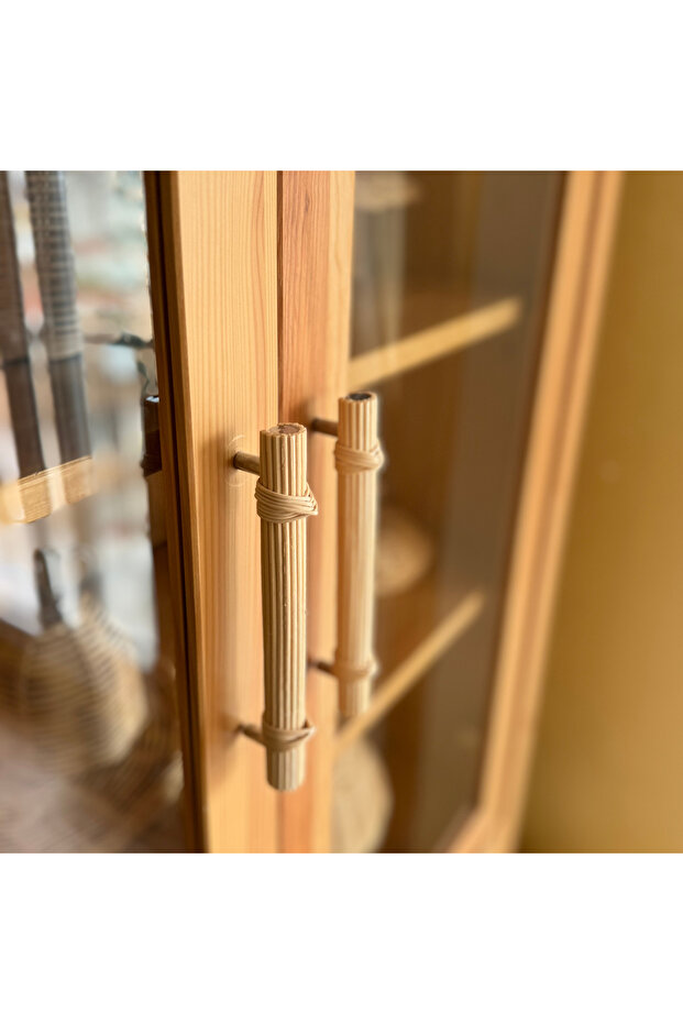 160 mm Rattan Kulp -Dolap Kulp -Çekmece Kulp- Hasır Kulp-Ahşap kulp- 16 cm kulp - 6