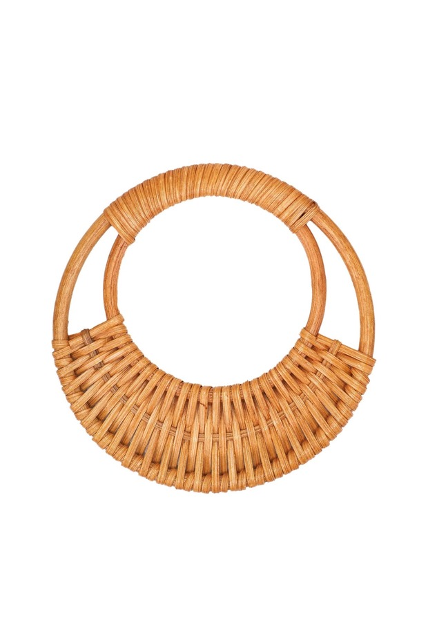 Bambu Çanta Sapı Ay Model - Açık Ceviz - 2