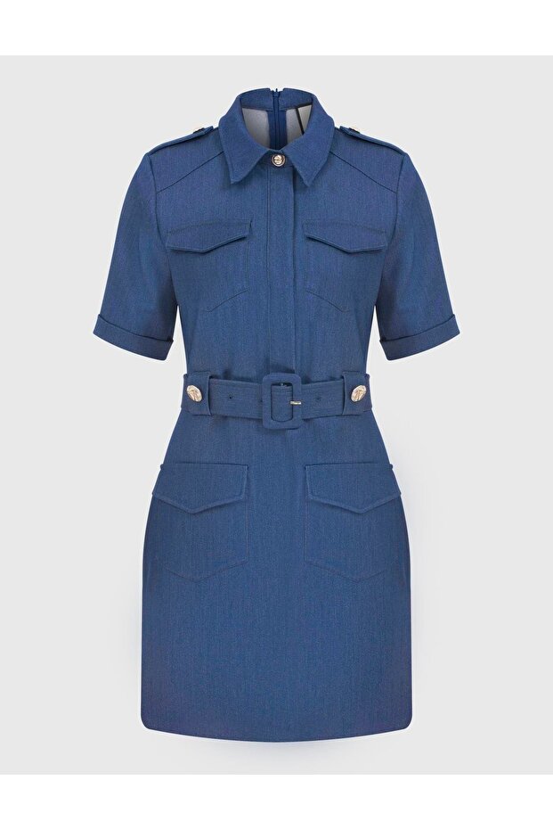 Edıth Kadın Mavi Elbise - 1