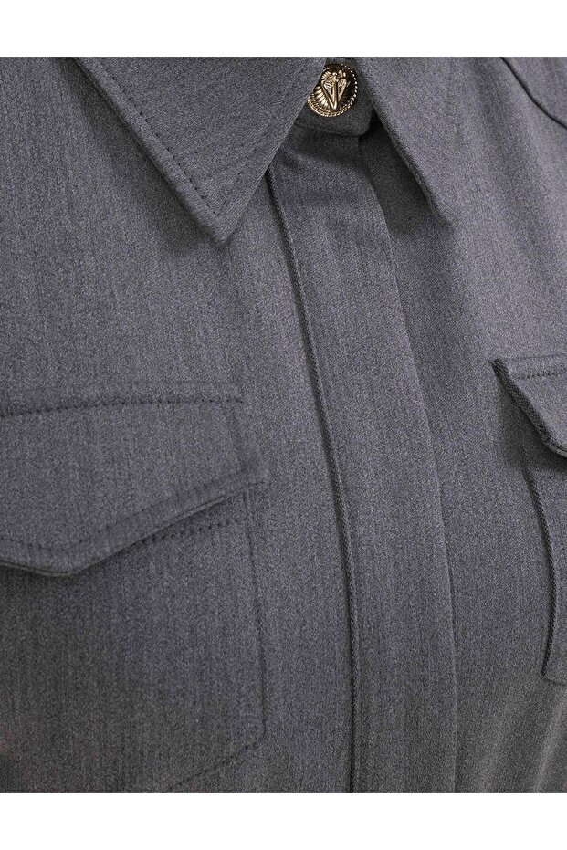 Edıth Kadın Gri Elbise - 5