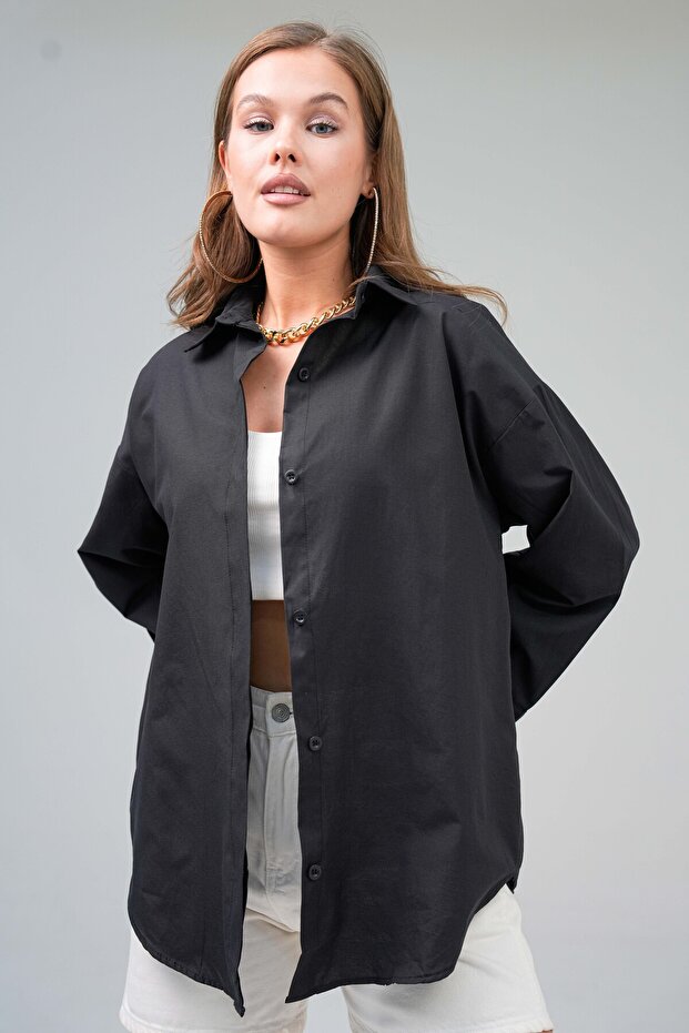 Női Basic Oversize ing - 4