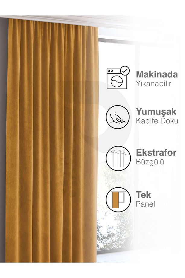 Home Daily Series Safran Rengi Ada Fon Perde - 5