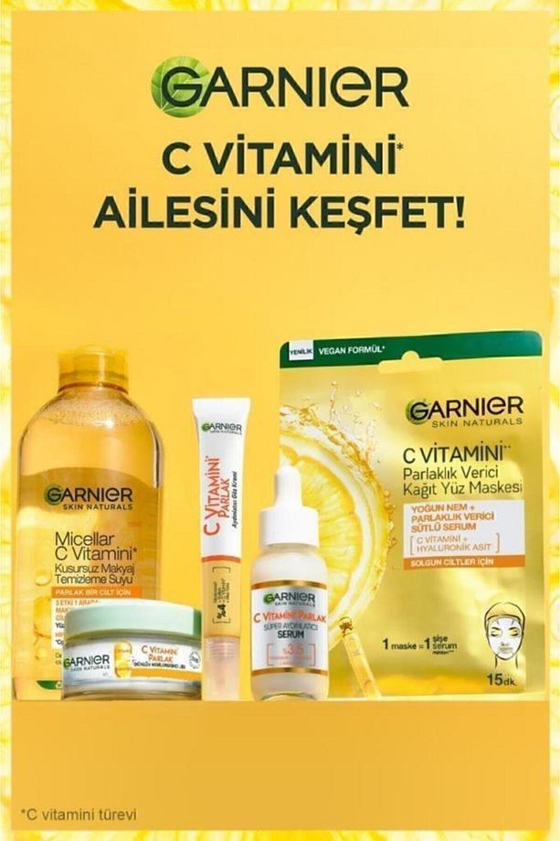 C Vitamini Parlak Aydınlatıcı Göz Kremi 15ml + Garnier Kupa - 8