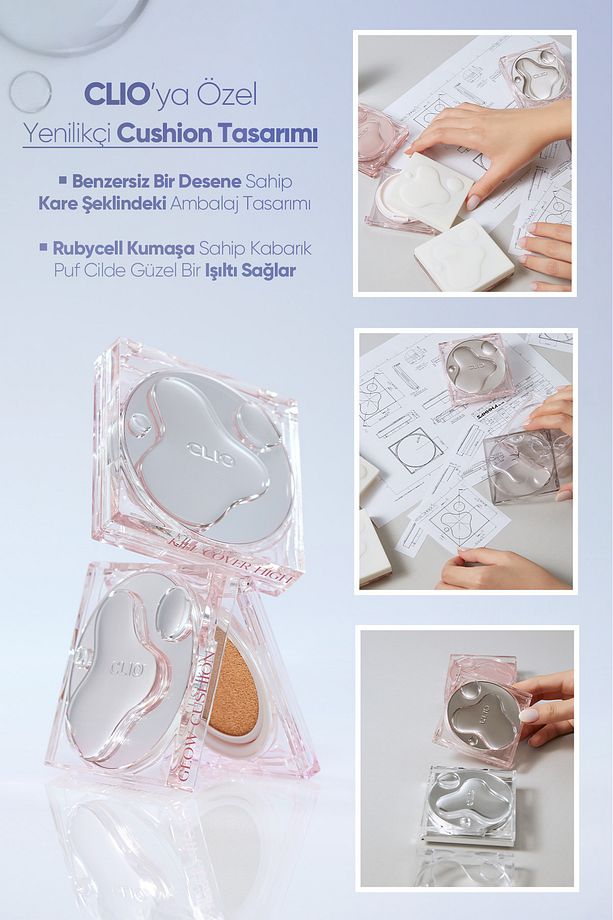 Yoğun Nem ve Parlaklık Sağlayan Cushion CLIO Kill Cover High-Glow Cushion SPF50+ PA++++ (4 Ginger) - 7