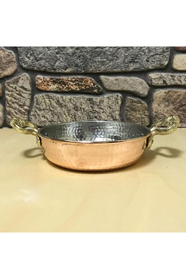 مقلاة نحاسية مطروقة 17 سم - 1