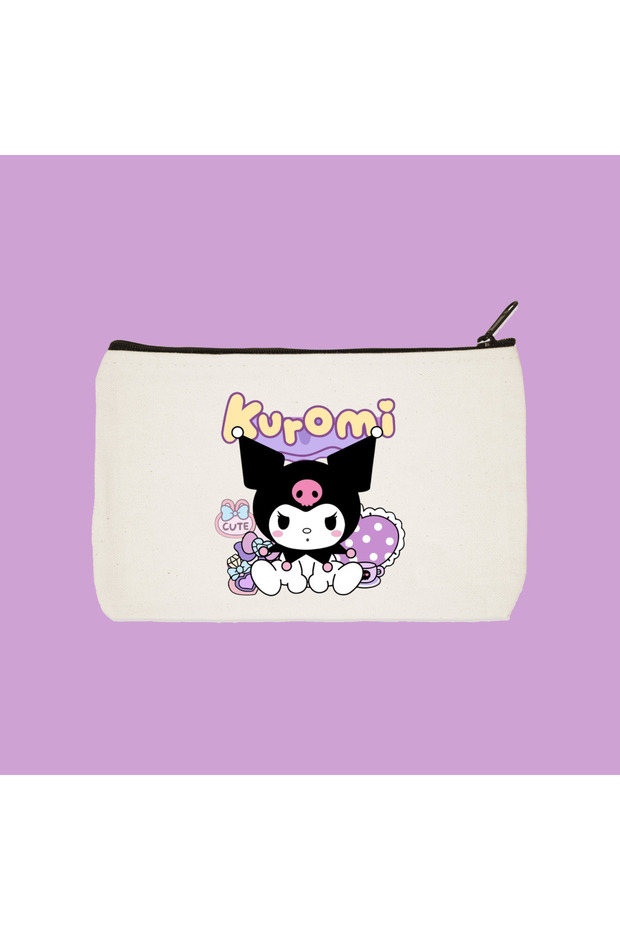 Kuromi 6 Waterproof Printed Tote Makeup Bag, Pen Holder, Wallet