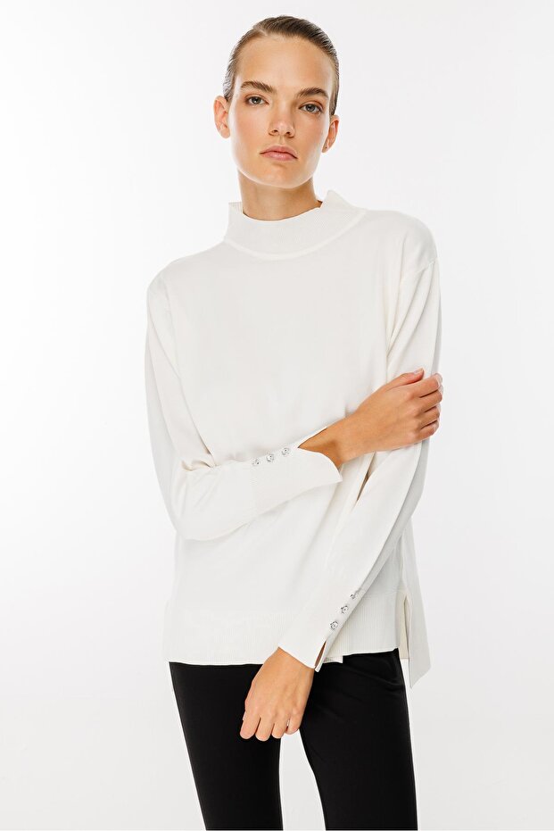 Yarım Balıkçı Basic Triko Kazak-TAŞ - 8