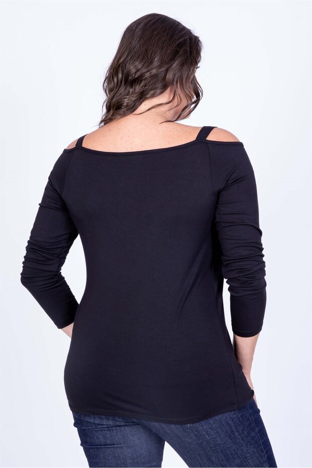 Omuz Çerçeveli Anvelop Bluz - 3