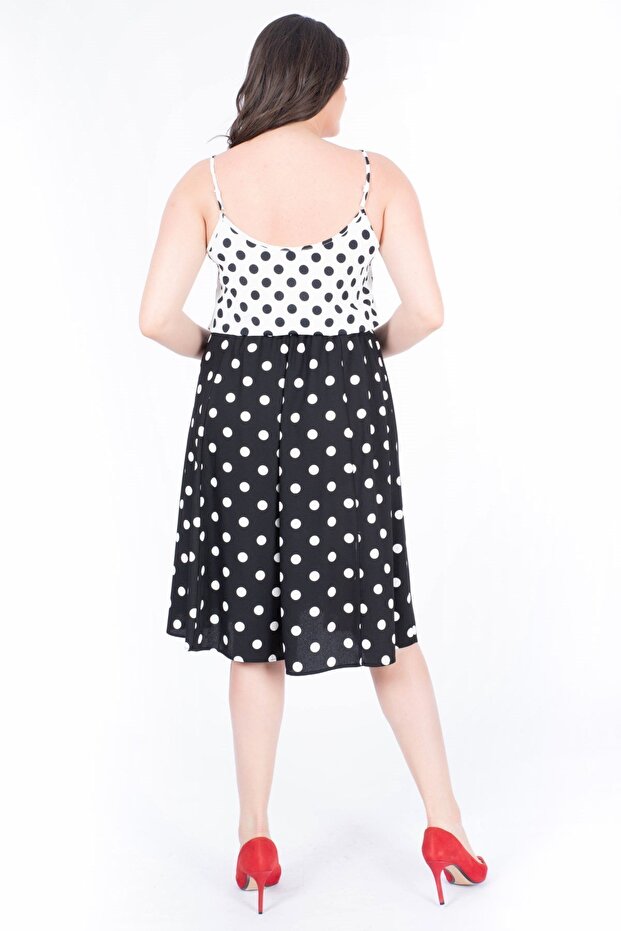 İp Askılı Puantiyeli Bluz - 4