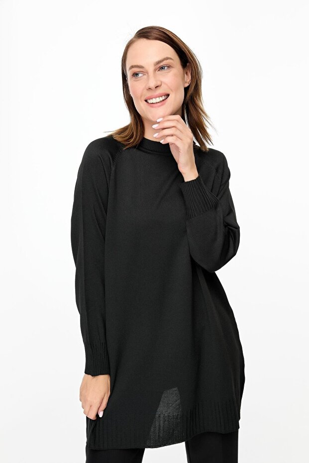 Basic Triko Tunik-SİYAH - 6